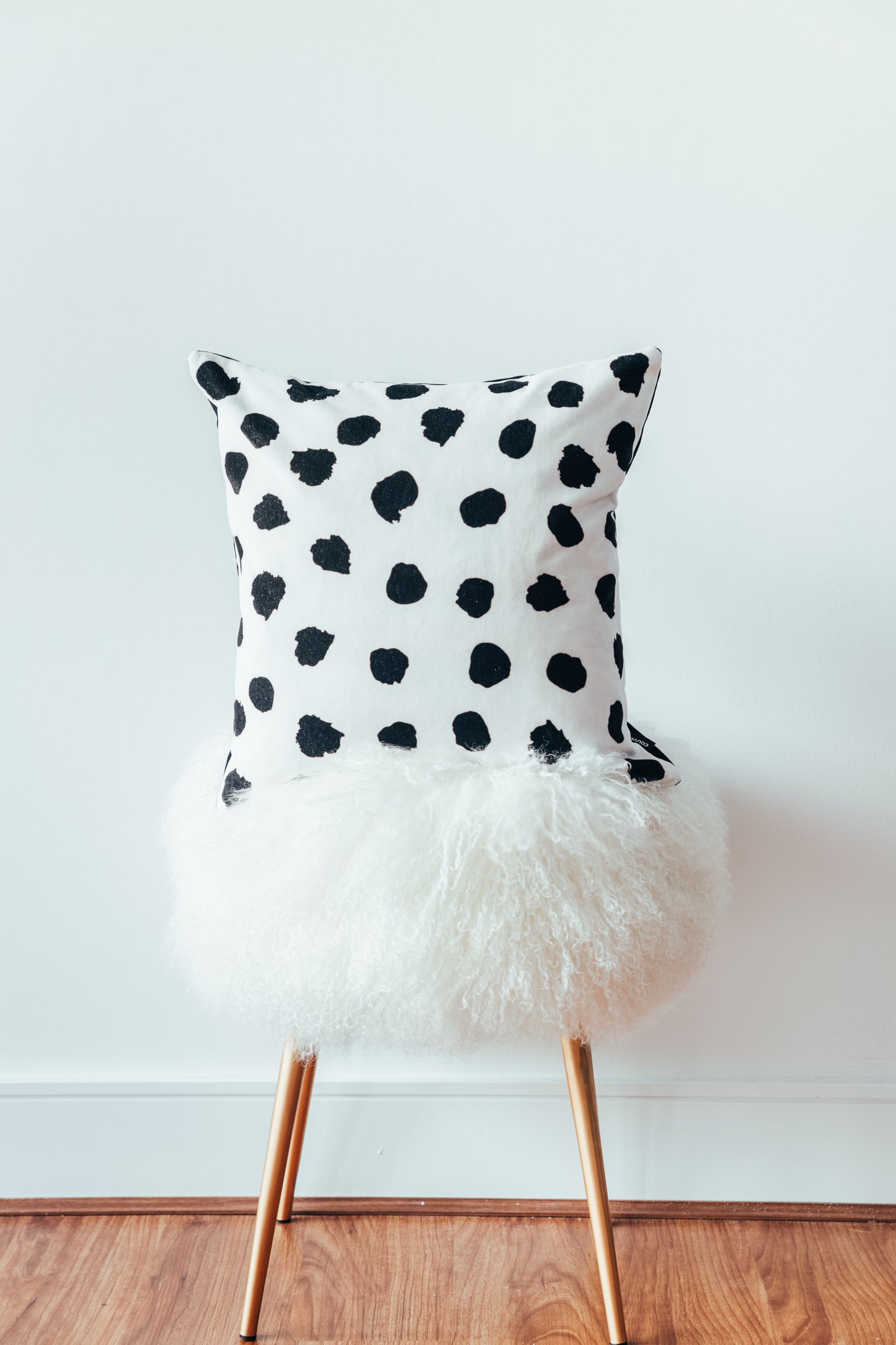 Monochrome Dots | Velvet Cushion