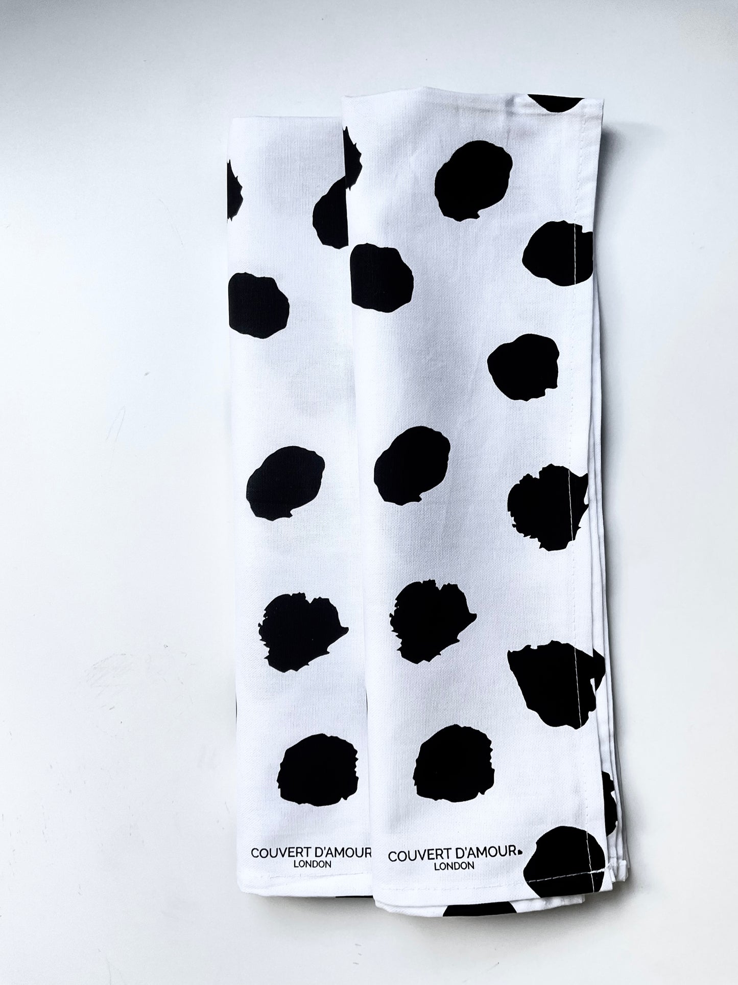 Monochrome Dots | Tea Towel | Kitchen Towel (Pair)